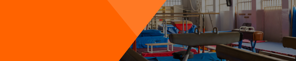 A banner of a gymnastics gym filled with Cannons UK equipment